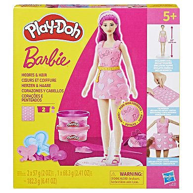 Play-Doh Barbie Hearts & Hair Doll Set