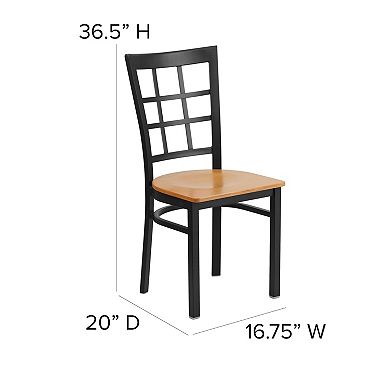 Window Back Metal Restaurant Chair