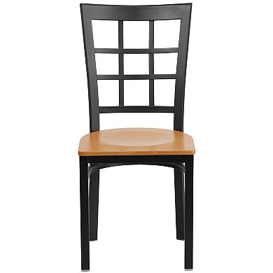 Window Back Metal Restaurant Chair