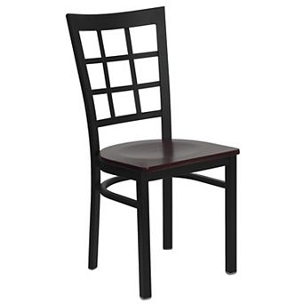 Flash Furniture Window Back Metal Restaurant Chair