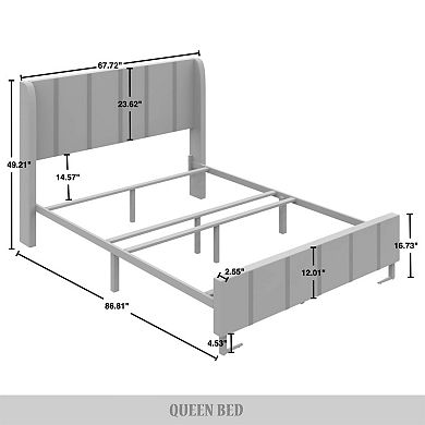 Velvet Upholstered Bed