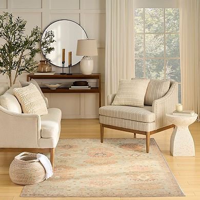 Nourison Vintage Washables Distressed Non-Slip Indoor Area Rug