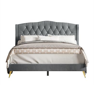 Velvet Platform Bed