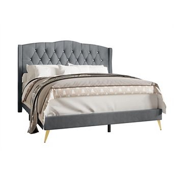 Velvet Platform Bed