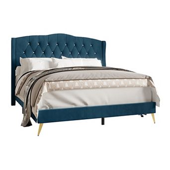 Velvet Platform Bed