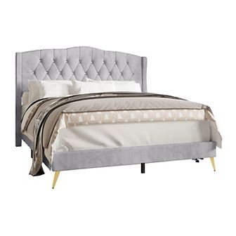 Velvet Platform Bed