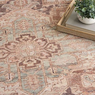 Nourison Vintage Washables Medallion Non-Slip Indoor Area Rug