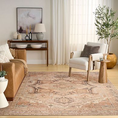 Nourison Vintage Washables Medallion Non-Slip Indoor Area Rug