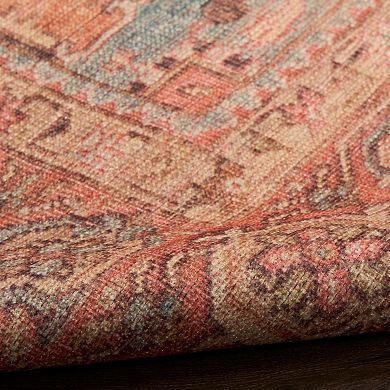 Nourison Vintage Washables Medallion Non-Slip Indoor Area Rug