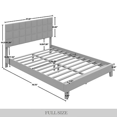 Velvet Platform Bed