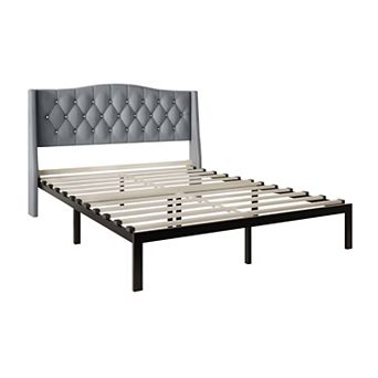 Velvet Platform Bed