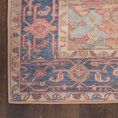 Nourison Vintage Washables Medallion Traditional Non-Slip Indoor Area Rug