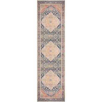 Nourison Vintage Washables Medallion Traditional Non-Slip Indoor Area Rug