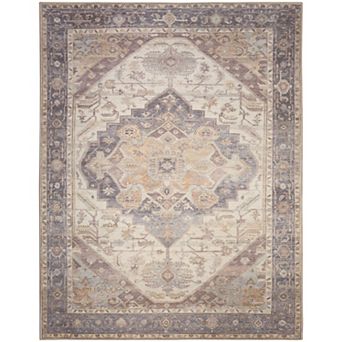 Nourison Vintage Washables Medallion Traditional Non-Slip Indoor Area Rug