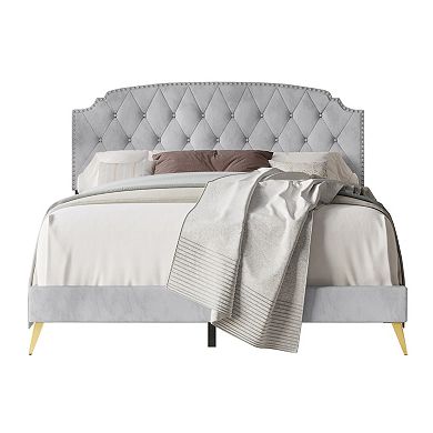 Velvet Platform Bed