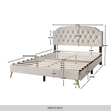 Velvet Platform Bed
