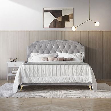 Velvet Platform Bed