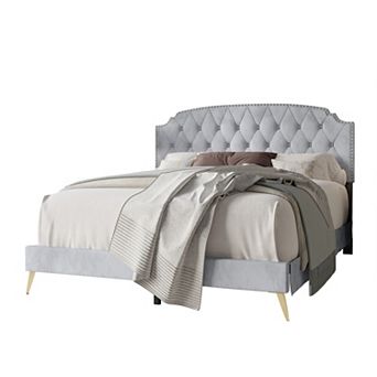 Velvet Platform Bed