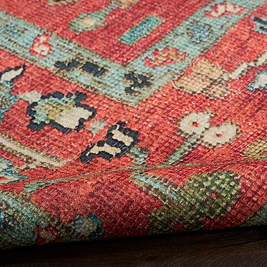Nourison Vintage Washables Non-Slip Flatweave Indoor Area Rug