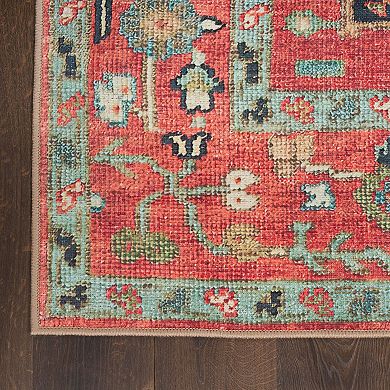 Nourison Vintage Washables Non-Slip Flatweave Indoor Area Rug