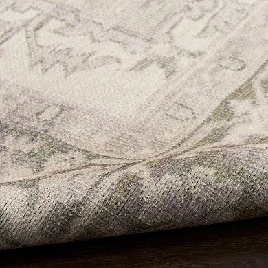 Nourison Vintage Washables Floral Persian Non-Slip Indoor Area Rug