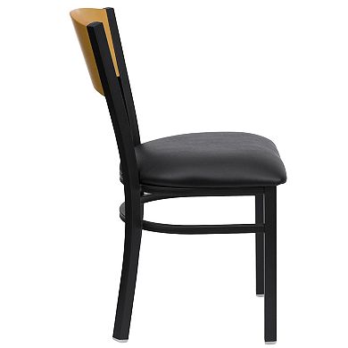 Flash Furniture Wood Circle Back Metal Restaurant Chair