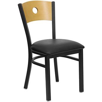 Flash Furniture Wood Circle Back Metal Restaurant Chair
