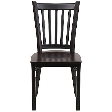 Vertical Back Metal Restaurant Chair