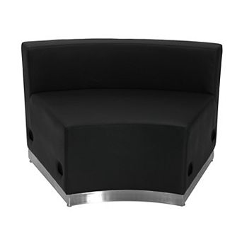 Flash Furniture LeatherSoft Concave Chair with Brushed Stainless Steel Base