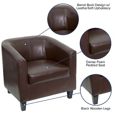 Flash Furniture LeatherSoft Lounge Chair with Sloping Arms