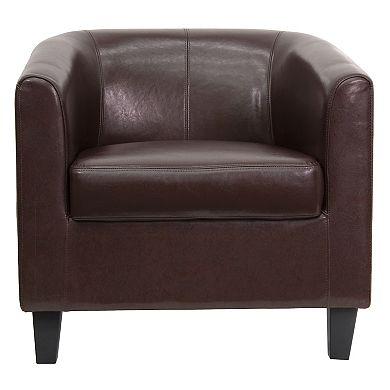 Flash Furniture LeatherSoft Lounge Chair with Sloping Arms
