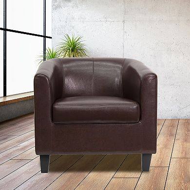 Flash Furniture LeatherSoft Lounge Chair with Sloping Arms