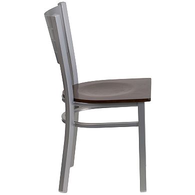 Flash Furniture Slat Back Metal Restaurant Chair