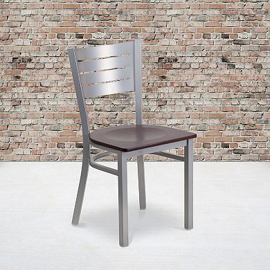 Flash Furniture Slat Back Metal Restaurant Chair