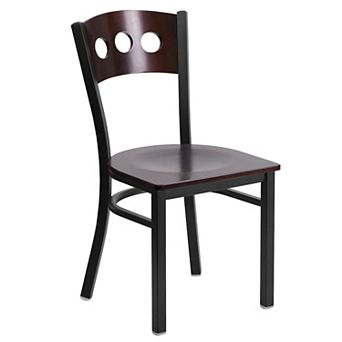 Flash Furniture Decorative 3 Circle Back Metal Restaurant Chair