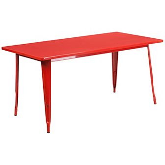 Flash Furniture 31.5" x 63" Rectangular Metal Indoor-Outdoor Table - Industrial Table