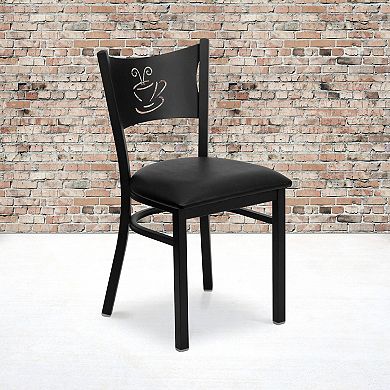 Flash Furniture Coffee Back Metal Restaurant Chair
