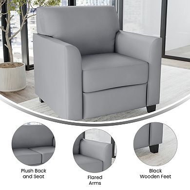 Flash Furniture LeatherSoft Chair with Clean Line Stitched Frame
