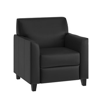 Flash Furniture LeatherSoft Chair with Clean Line Stitched Frame