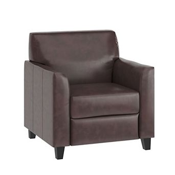 Flash Furniture LeatherSoft Chair with Clean Line Stitched Frame