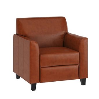 Flash Furniture LeatherSoft Chair with Clean Line Stitched Frame
