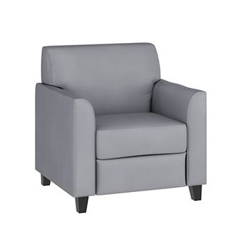 Flash Furniture LeatherSoft Chair with Clean Line Stitched Frame