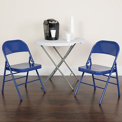 Flash Furniture 2 Pack Triple Braced & Double Hinged Folding Chair