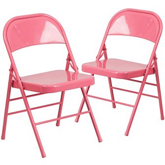 Flash Furniture 2 Pack Triple Braced & Double Hinged Folding Chair