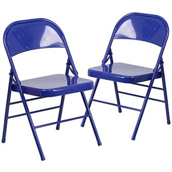 Flash Furniture 2 Pack Triple Braced & Double Hinged Folding Chair