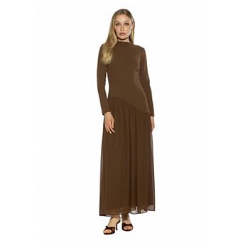 Women's ALEXIA ADMOR Dakota Dramatic Long Sleeve Maxi Gown