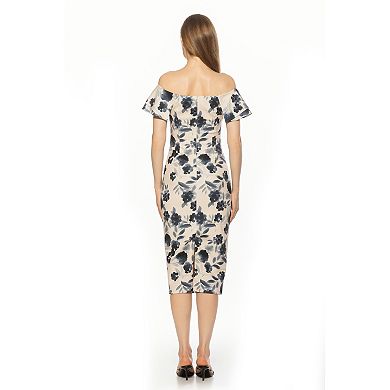 Women's ALEXIA ADMOR Winston Off The Shoulder Flutter Sleeve Sheath Dress