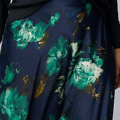 Plus Size Simply Vera Vera Wang Bias Cut A-Line Skirt