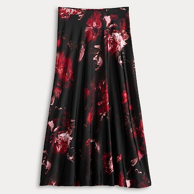 Petite Simply Vera Vera Wang Bias Cut A-Line Skirt