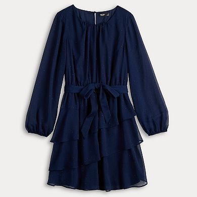 Petite Simply Vera Vera Wang Short Ruffle Dress